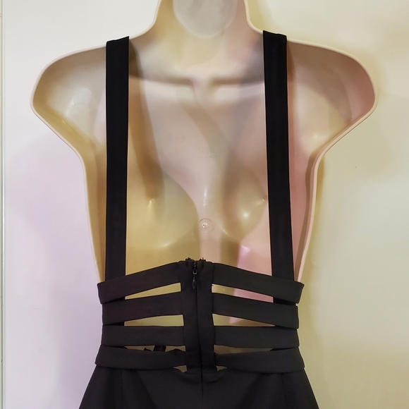 NBD Black Sleeveless Mini Dress with Side Strap Cutouts and Back Exposure, Large - Picture 6 of 16